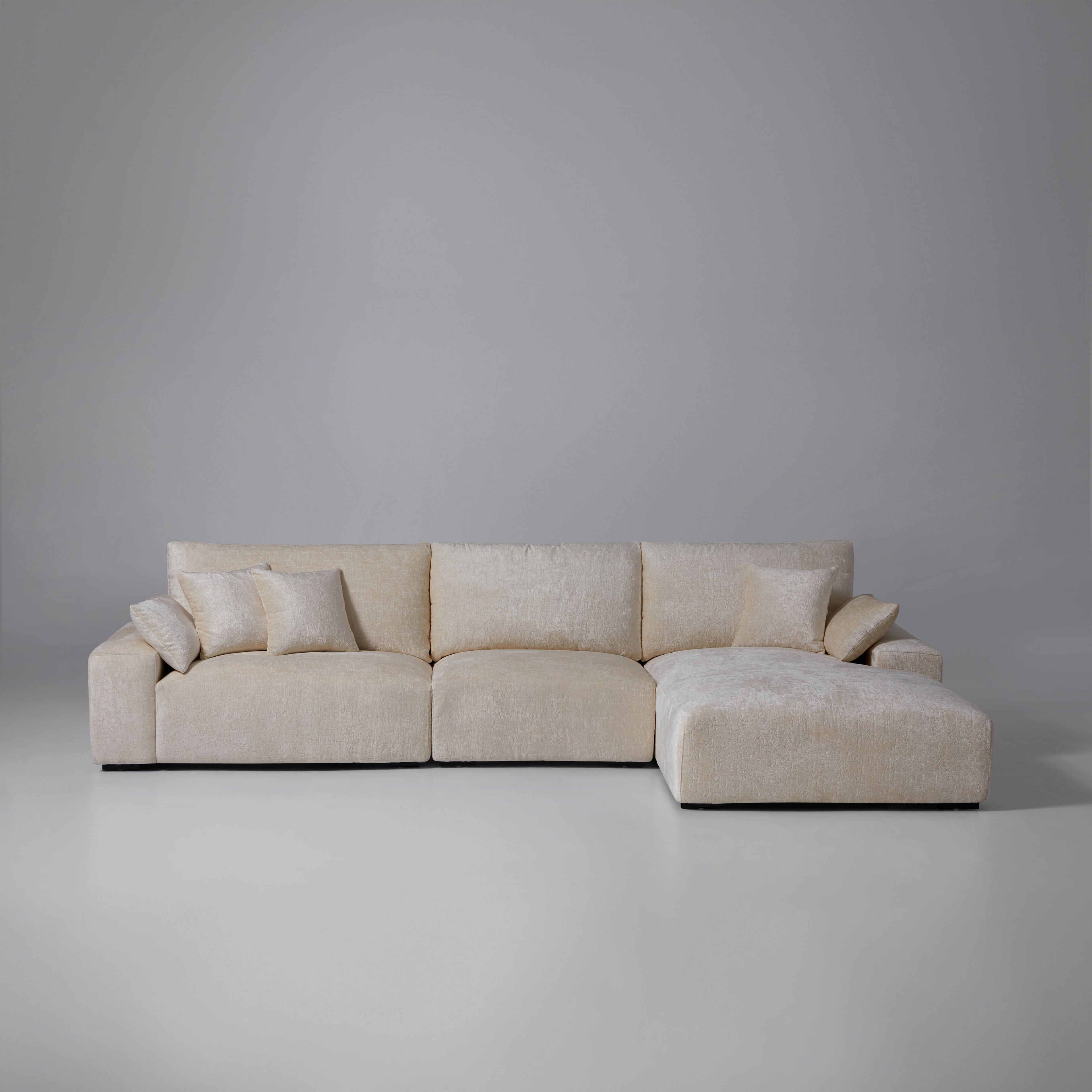 Le canapé d'angle beige Empress