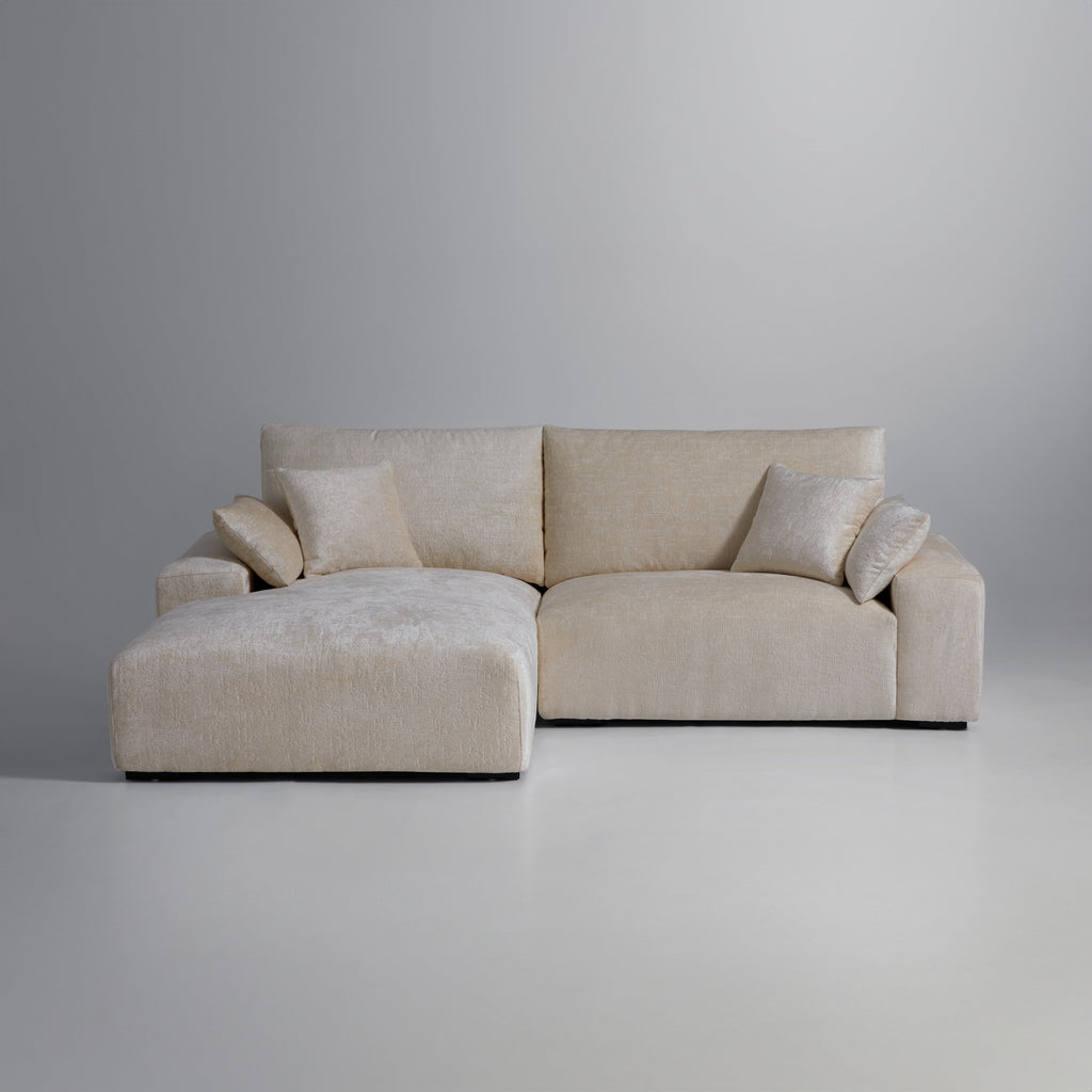 Le canapé d'angle beige Empress