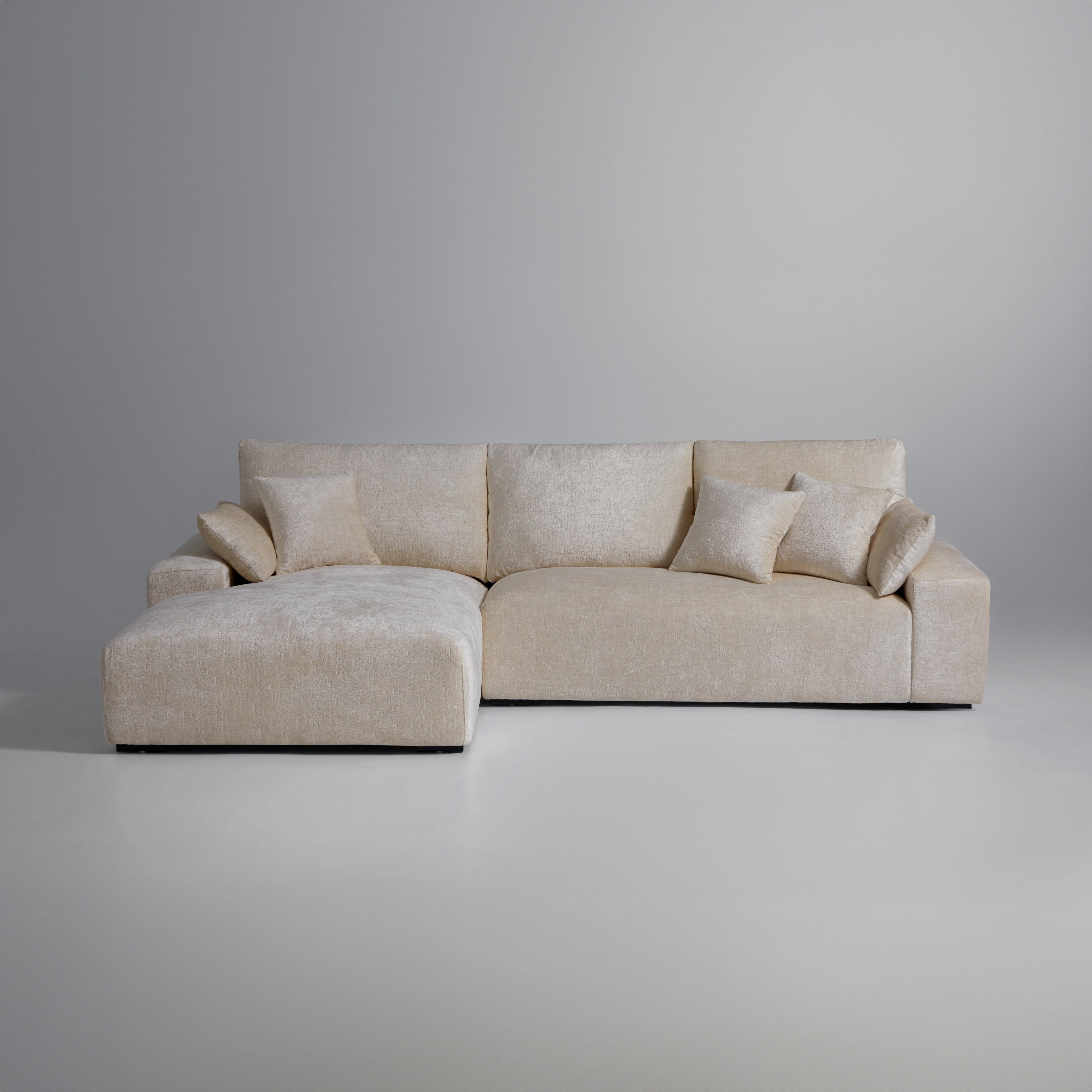 Le canapé d'angle beige Empress