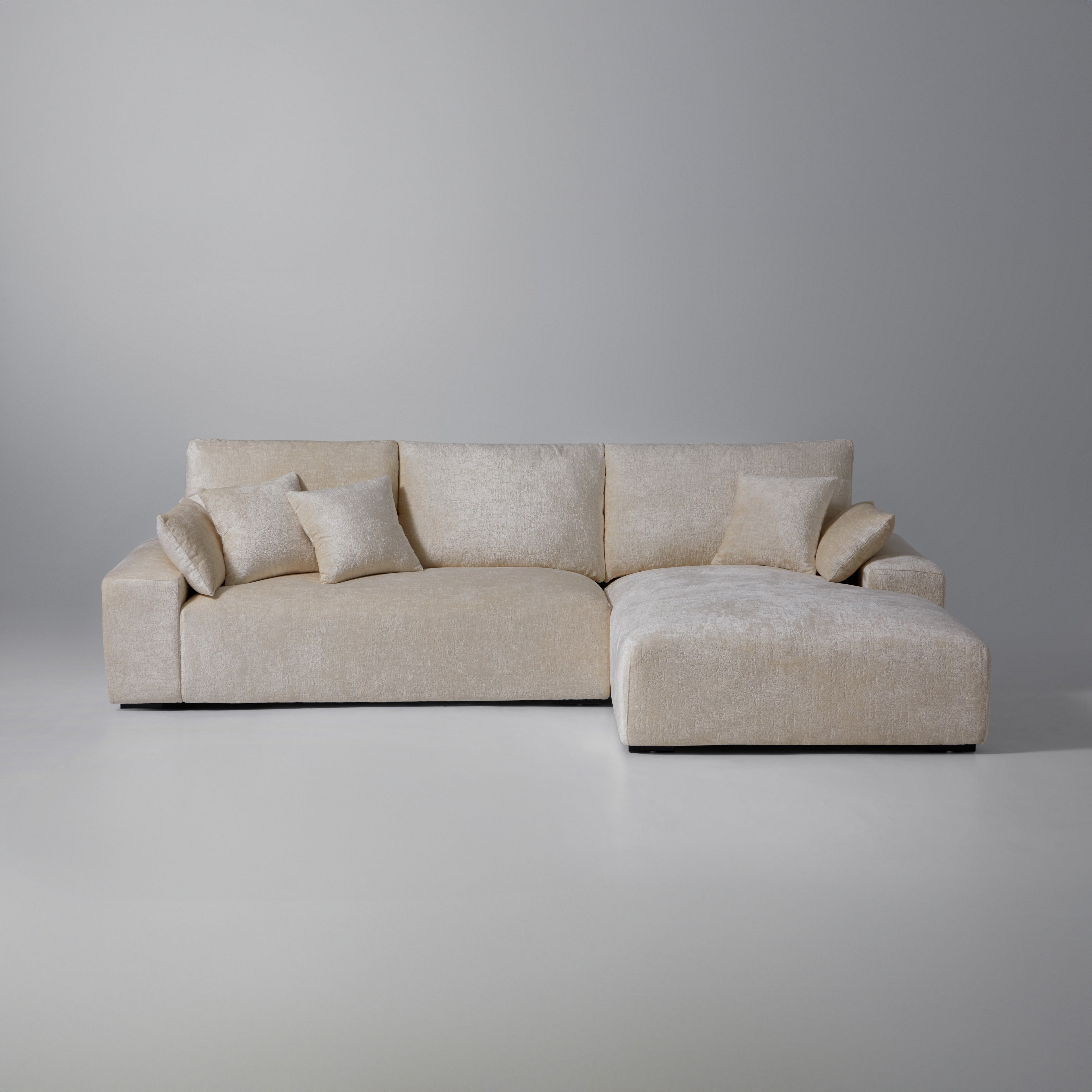 Le canapé d'angle beige Empress