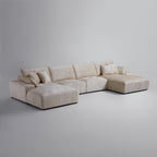 Le canapé d'angle en U jaune Empress