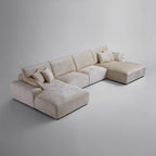 Le canapé sectionnel en U beige Empress