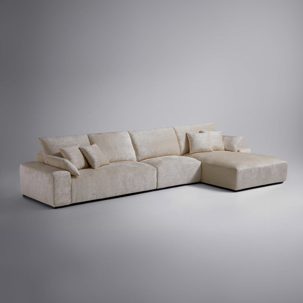 Le canapé d'angle beige Empress