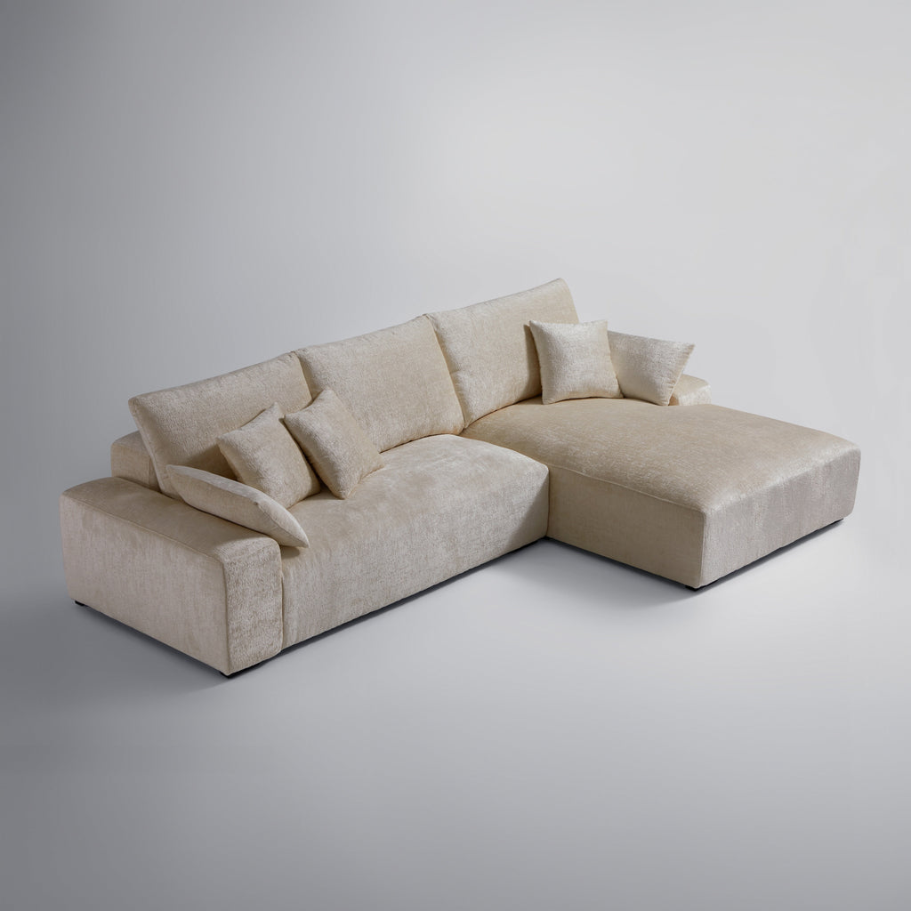 Le canapé d'angle beige Empress