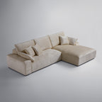 Le canapé d'angle beige Empress