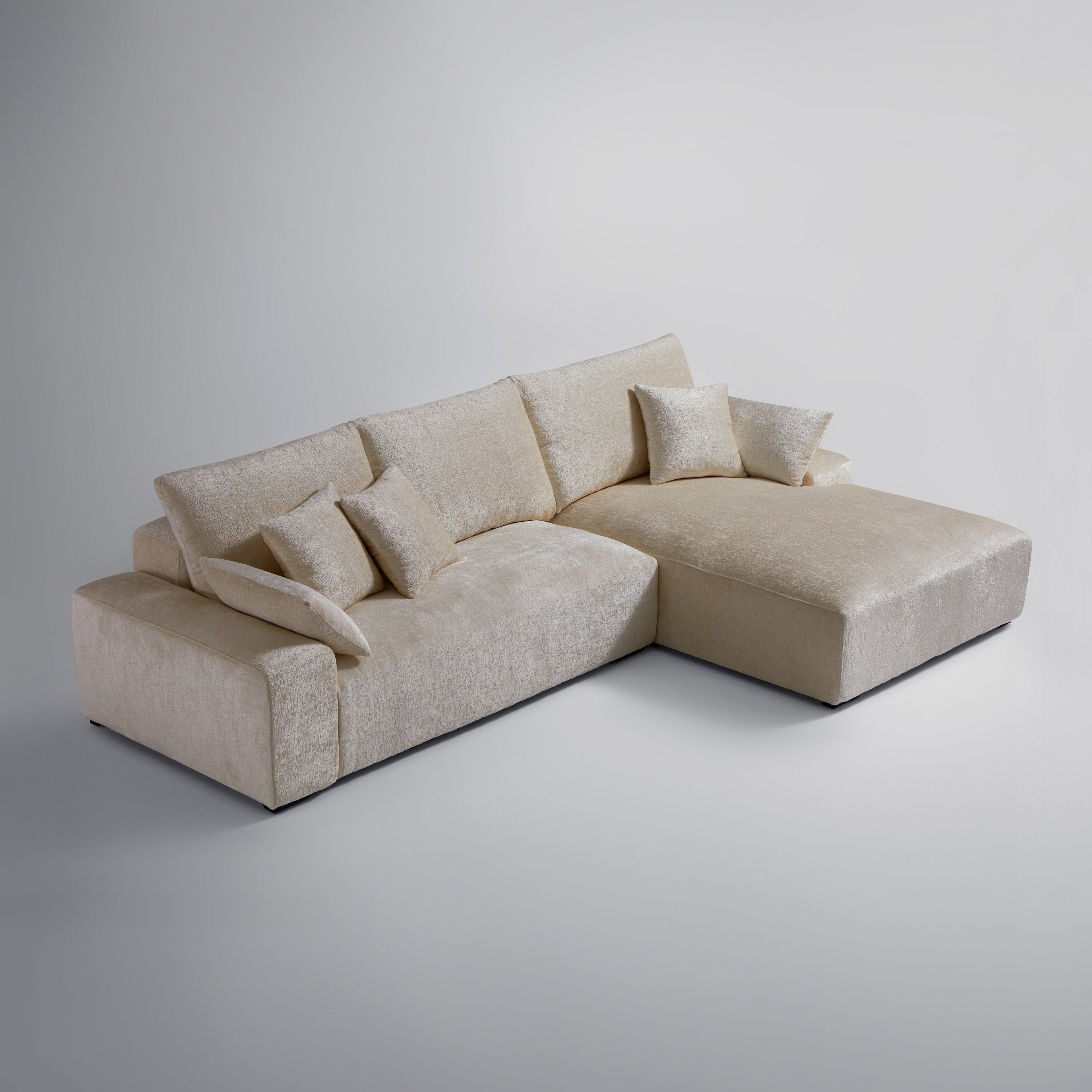 Le canapé d'angle beige Empress