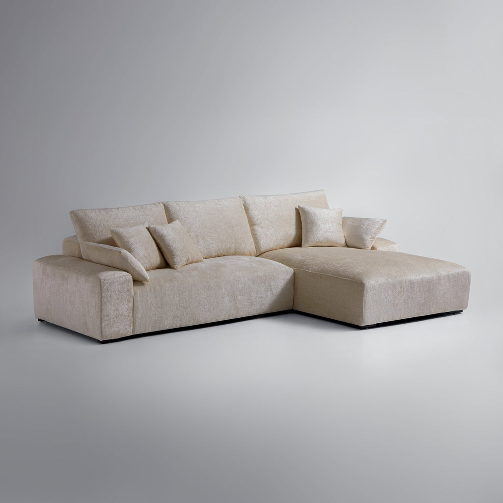 Le canapé d'angle beige Empress