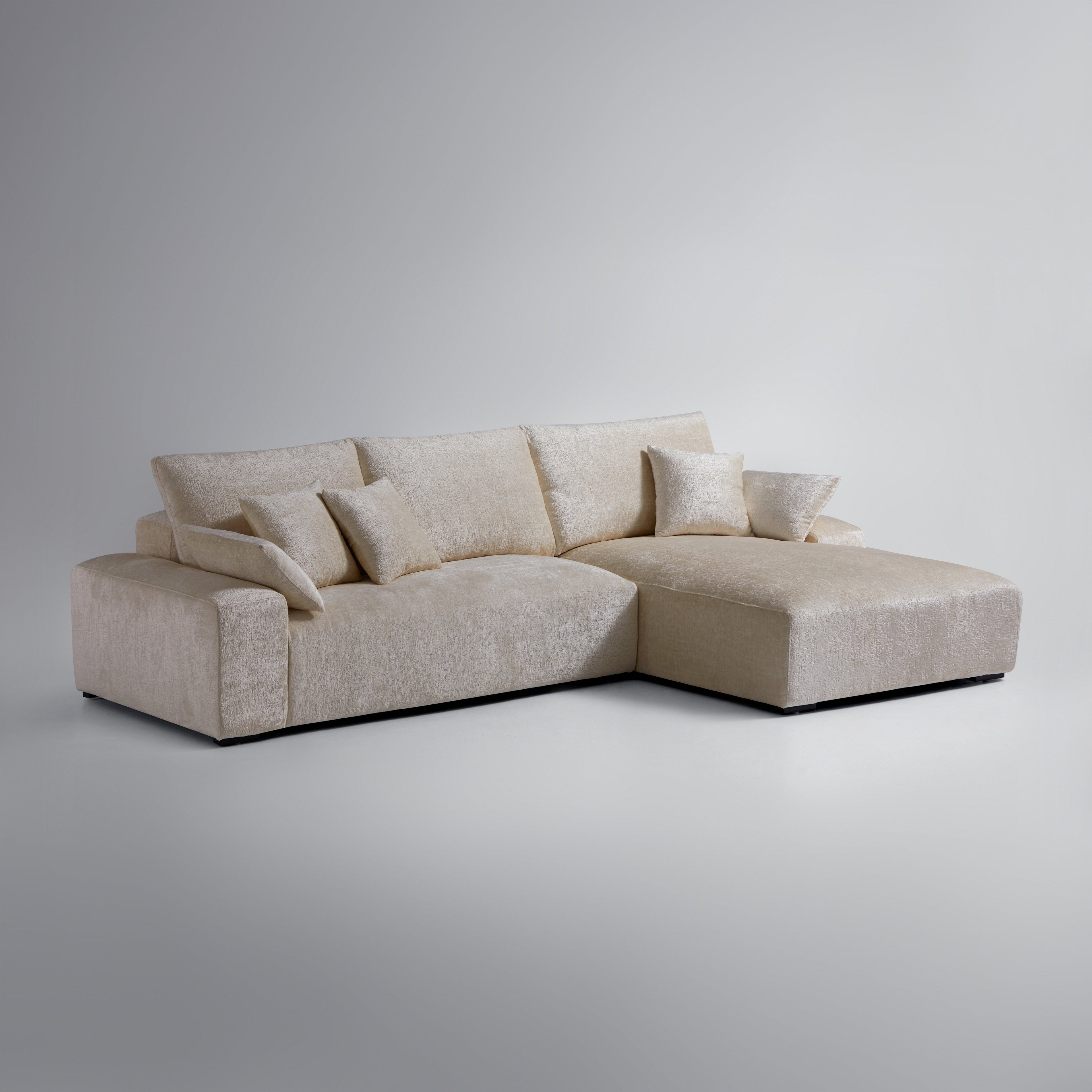 Le canapé d'angle beige Empress