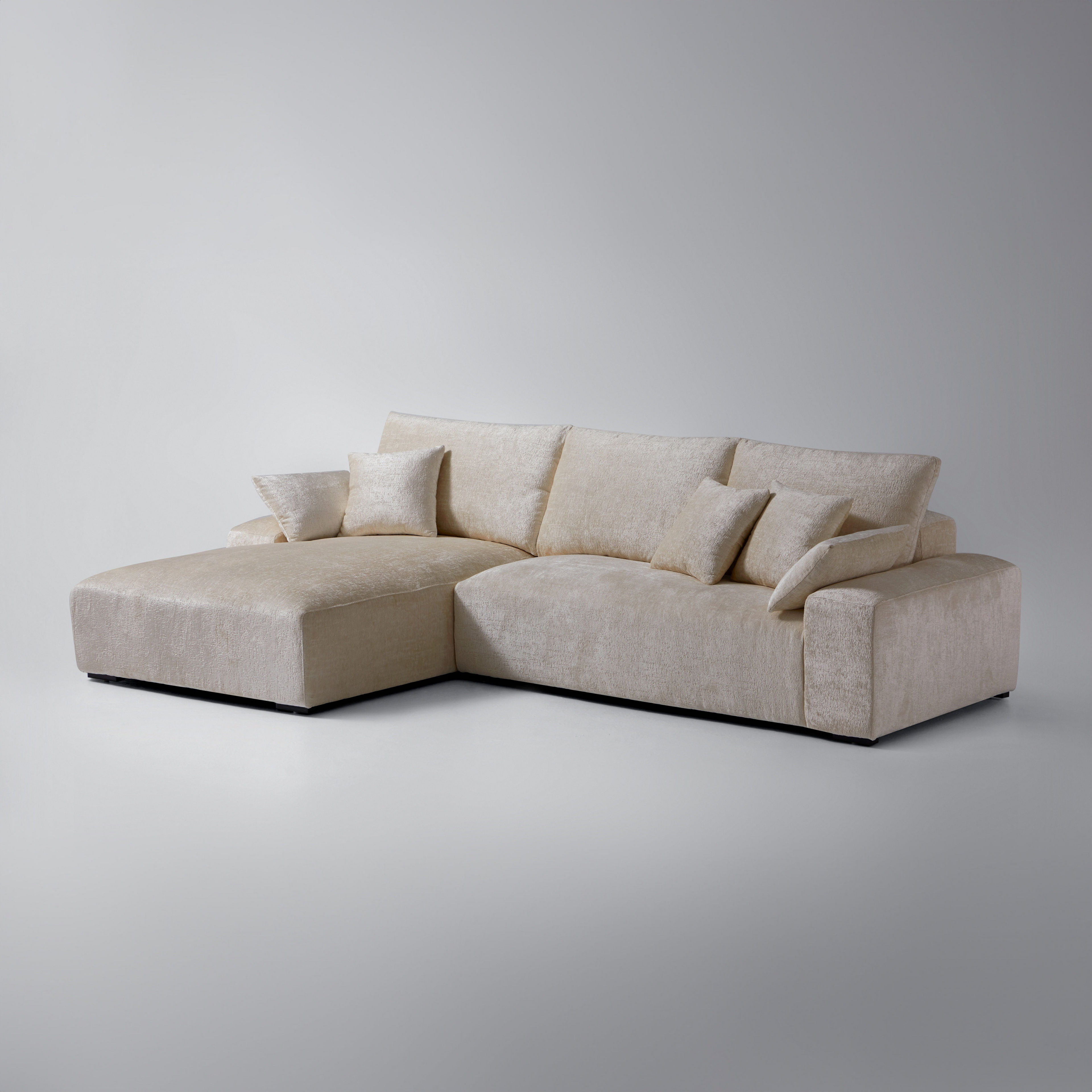 Le canapé d'angle beige Empress