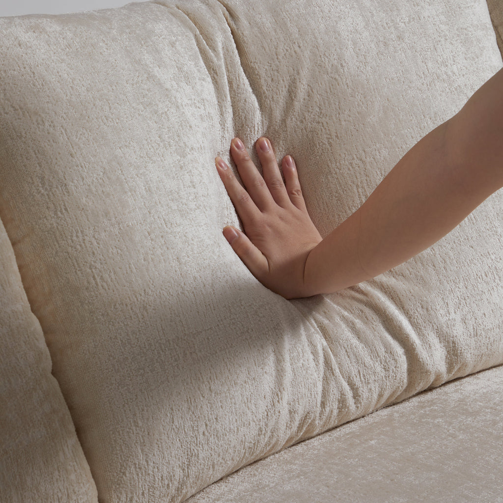 Le canapé et le pouf gris Empress