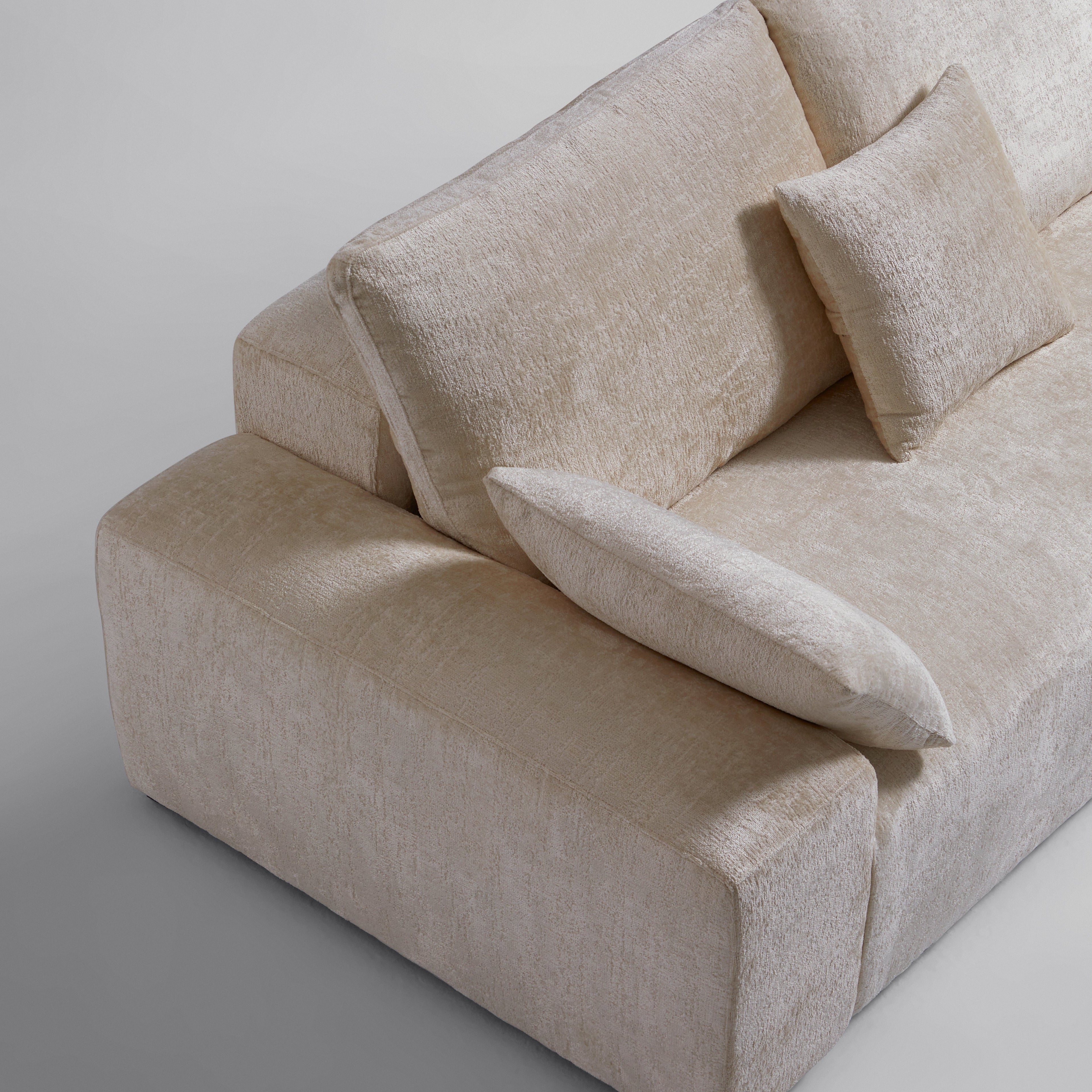 Le canapé d'angle beige Empress