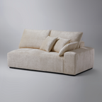 Le canapé et le pouf beiges Empress