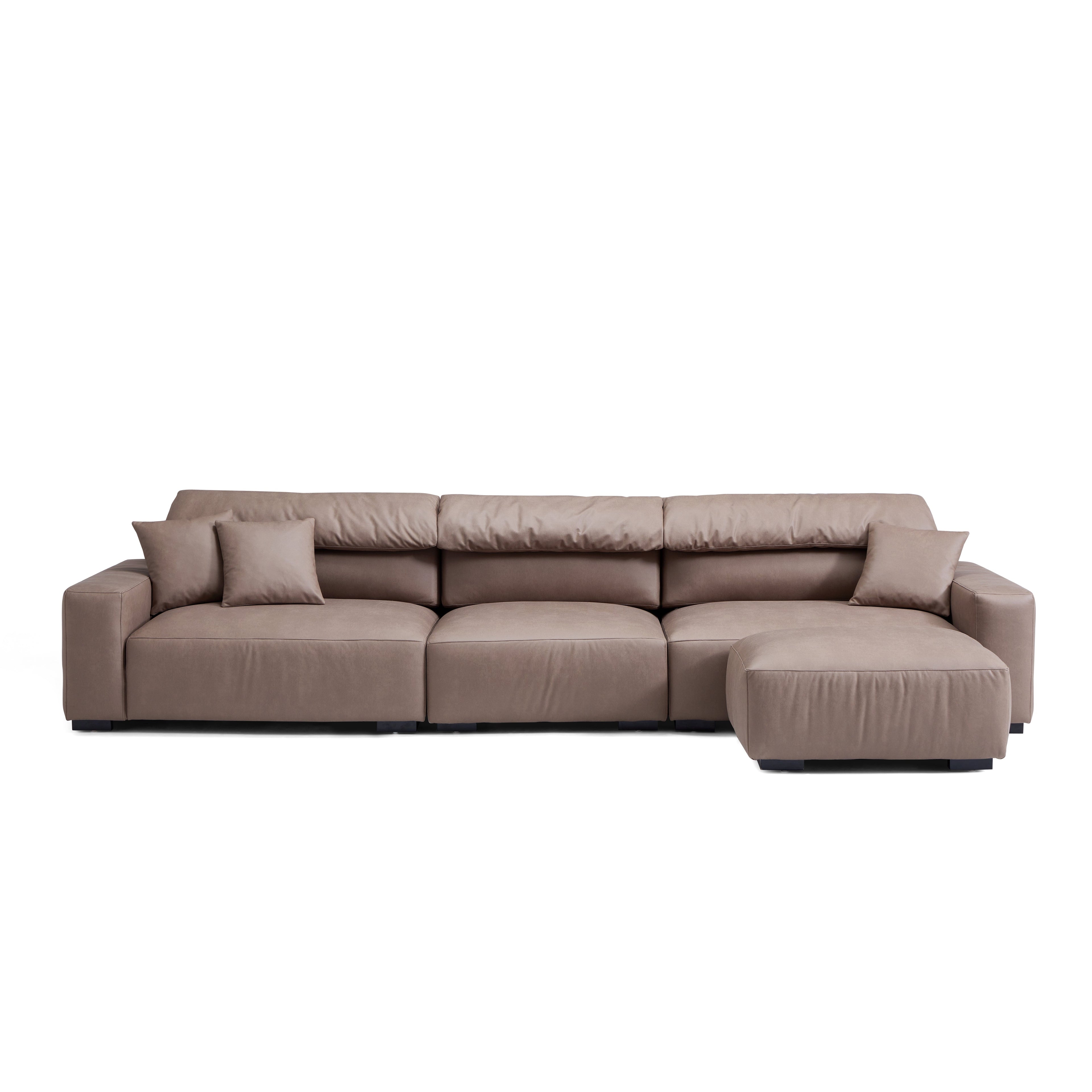 Canapé et pouf en châtaignier