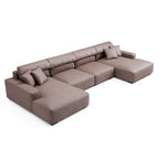 Canapé sectionnel double en châtaignier