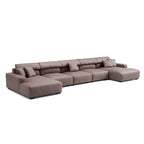 Canapé sectionnel double en châtaignier