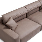 Canapé et pouf en châtaignier