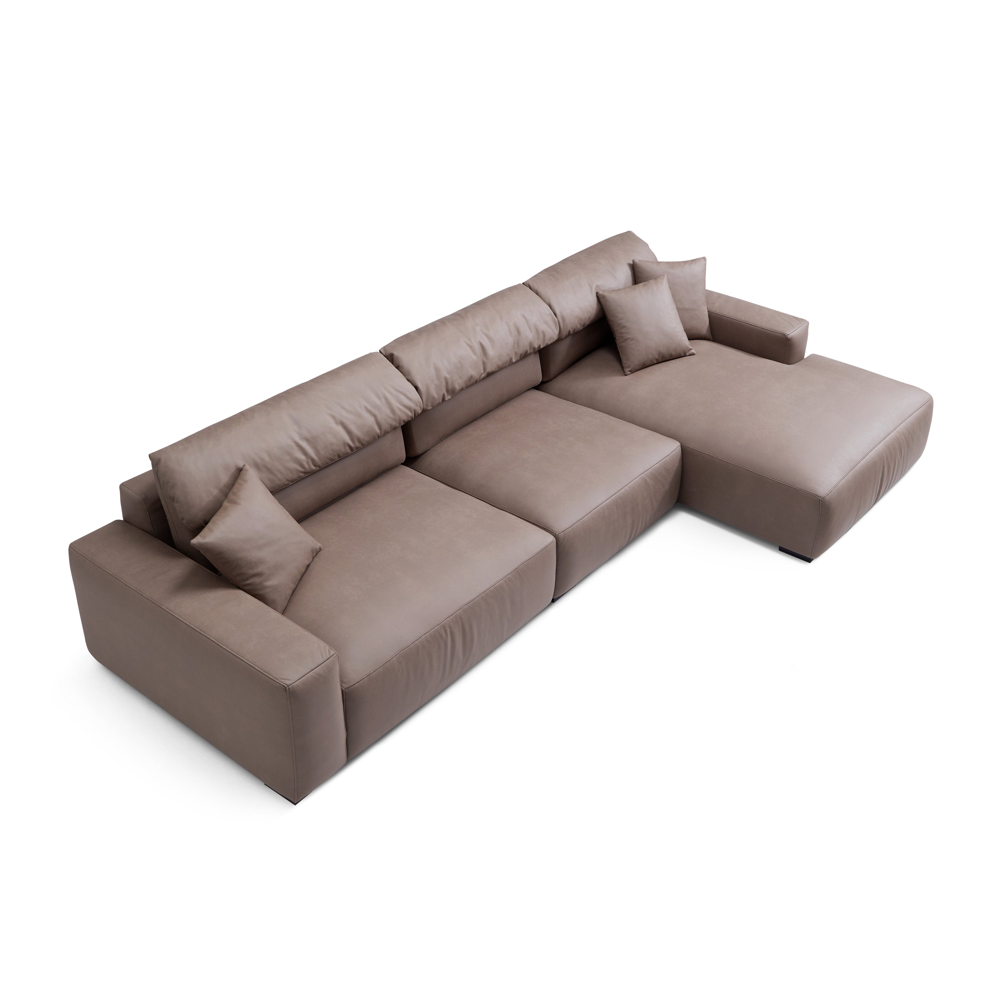 Canapé sectionnel en châtaignier