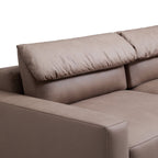 Canapé et pouf en châtaignier