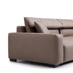 Canapé et pouf en châtaignier