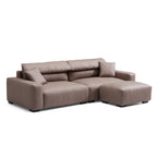 Canapé et pouf en châtaignier