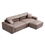 Canapé et pouf en châtaignier