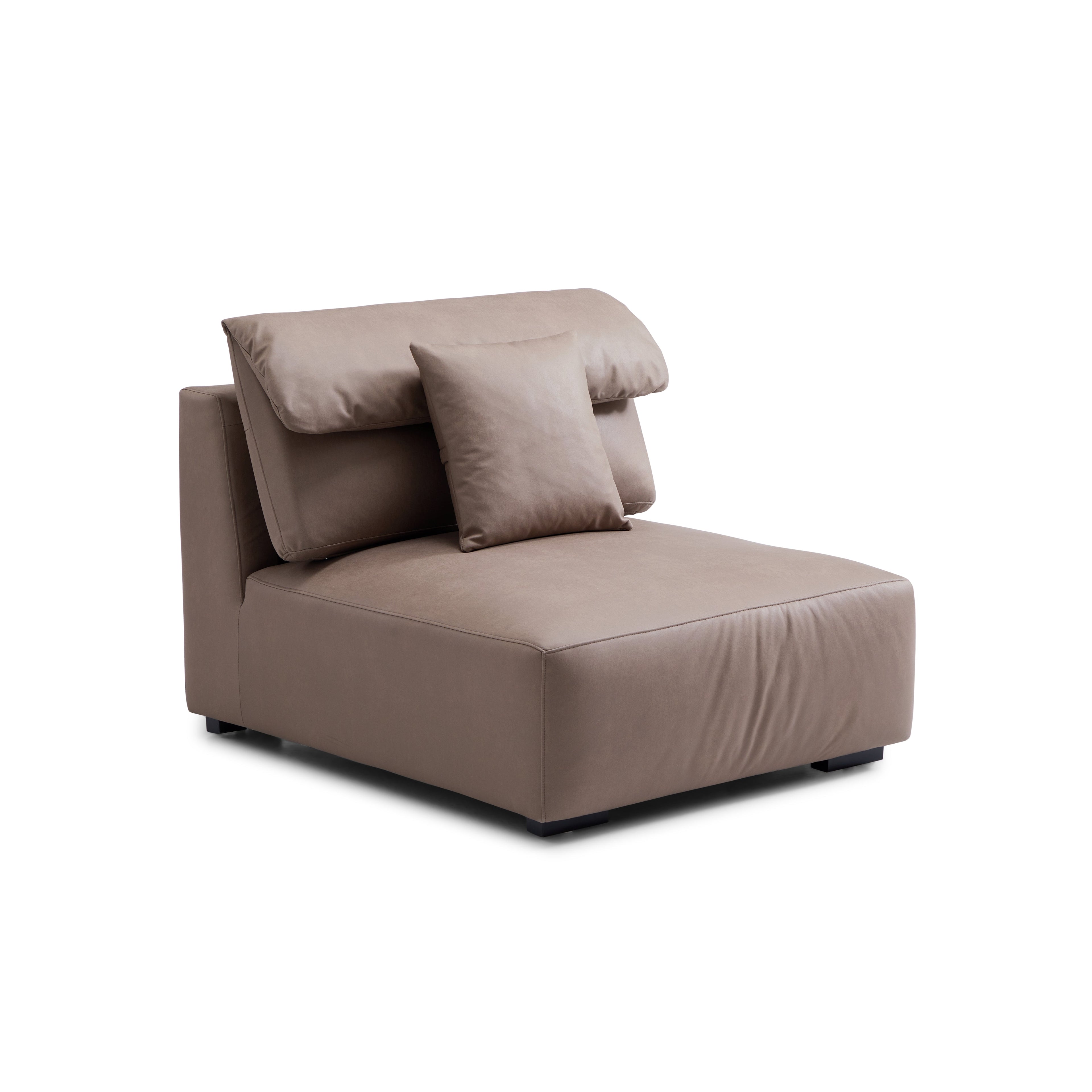 Canapé et pouf en châtaignier