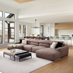 Canapé sectionnel double en châtaignier