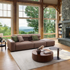 Canapé sectionnel ouvert en châtaignier