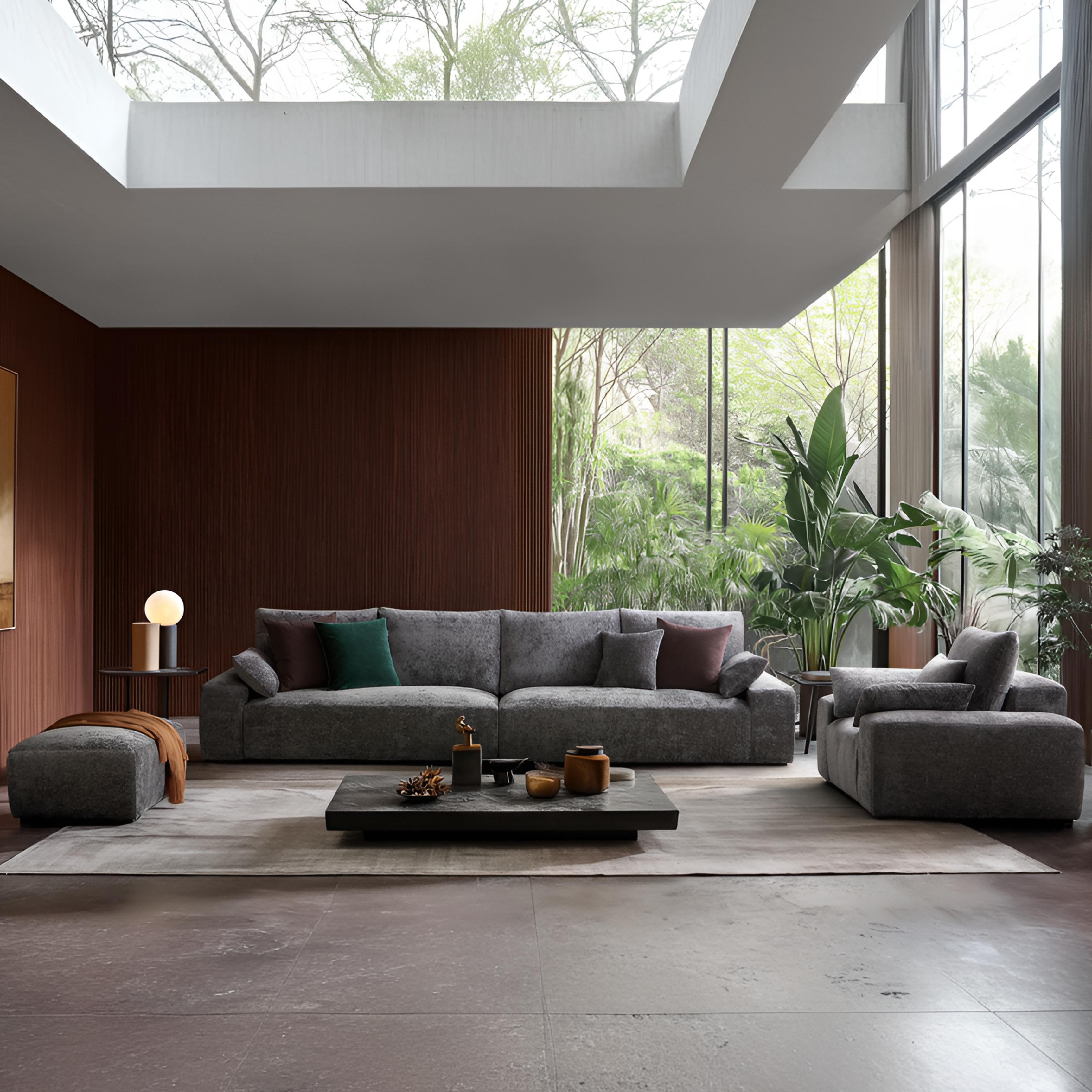 L'ensemble de canapés beiges Empress