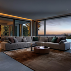 Le canapé d'angle sectionnel jaune Empress