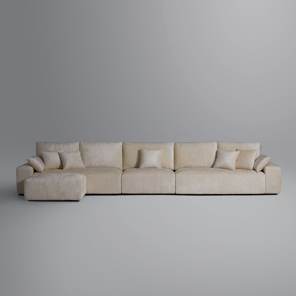 Le canapé et le pouf gris Empress