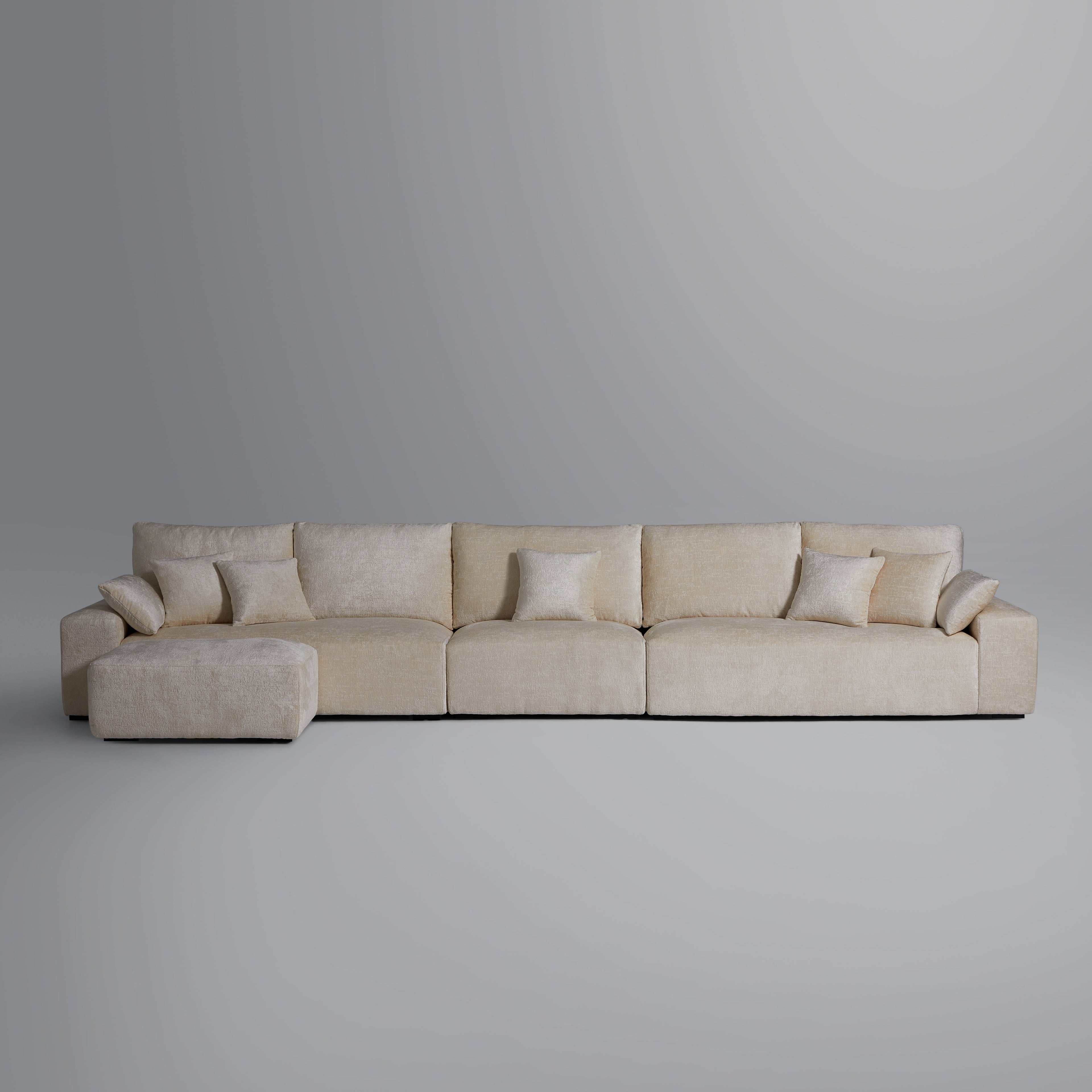 Le canapé et le pouf gris Empress