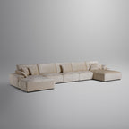 Le canapé d'angle en U jaune Empress