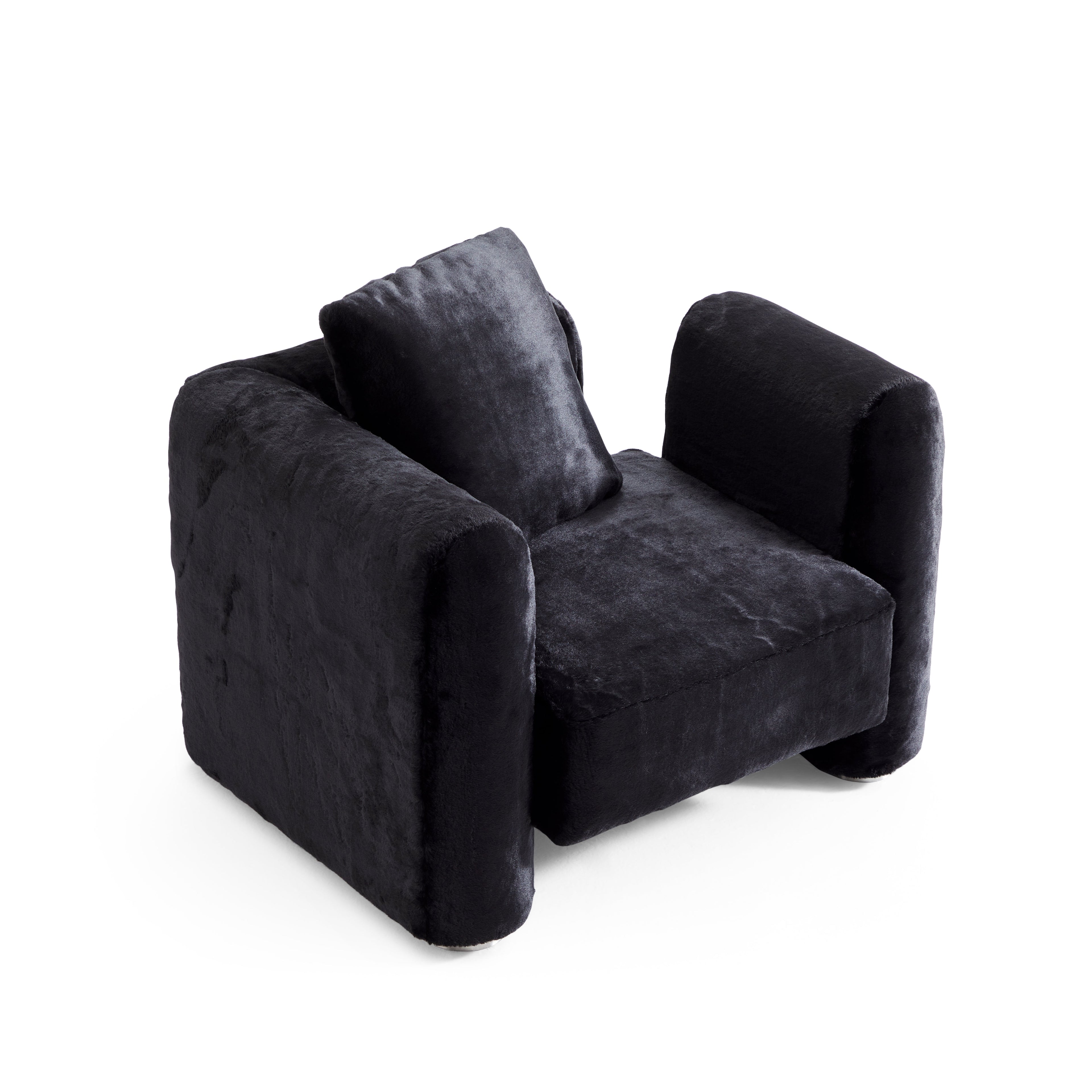 Fauteuil d'appoint en peluche Obsidian