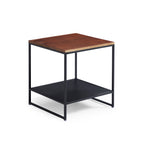 Table d'appoint de rangement en noyer Blacksteel