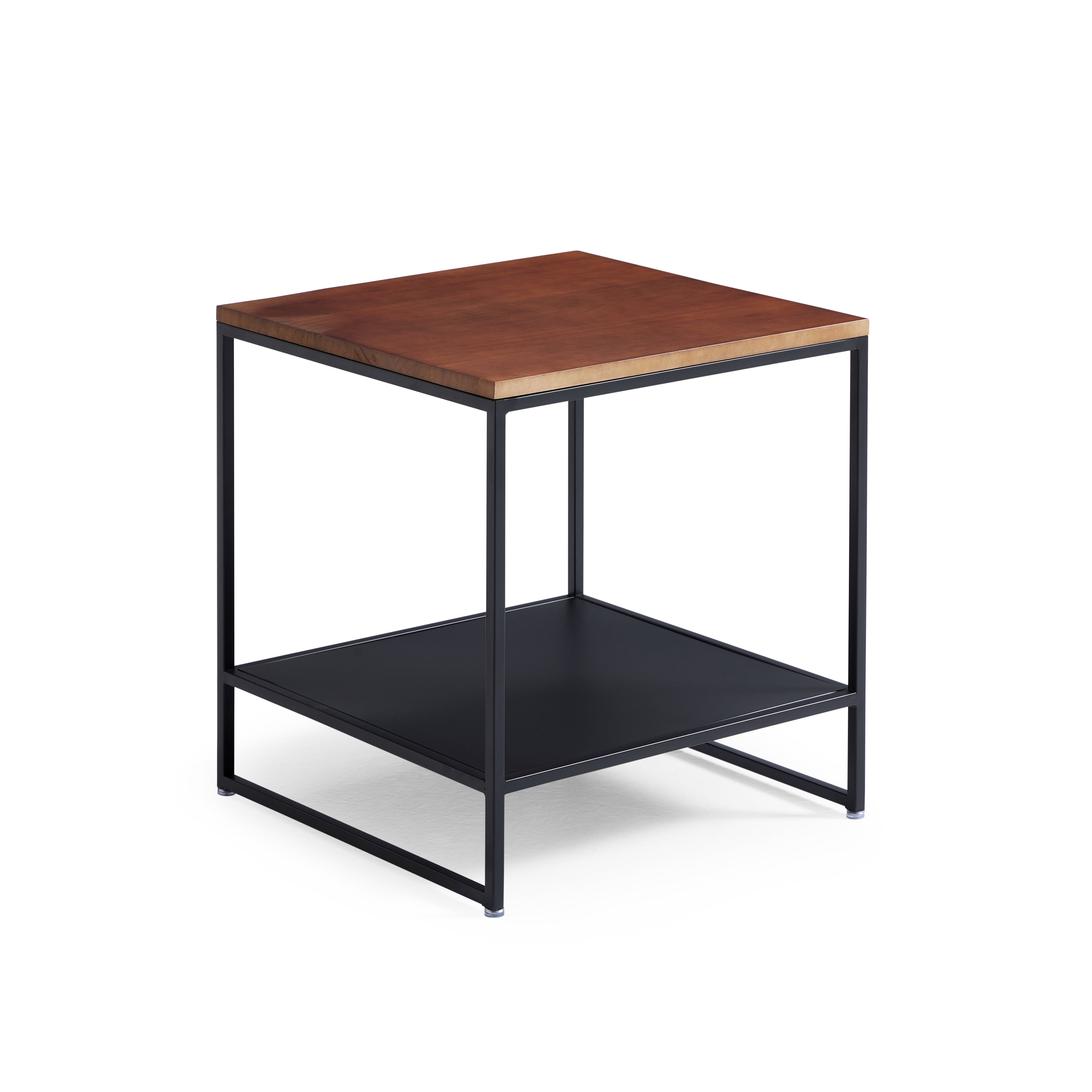 Table d'appoint de rangement en noyer Blacksteel