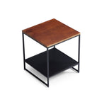 Table d'appoint de rangement en noyer Blacksteel