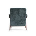 Fauteuil d'appoint en velours chenille vert Wooster
