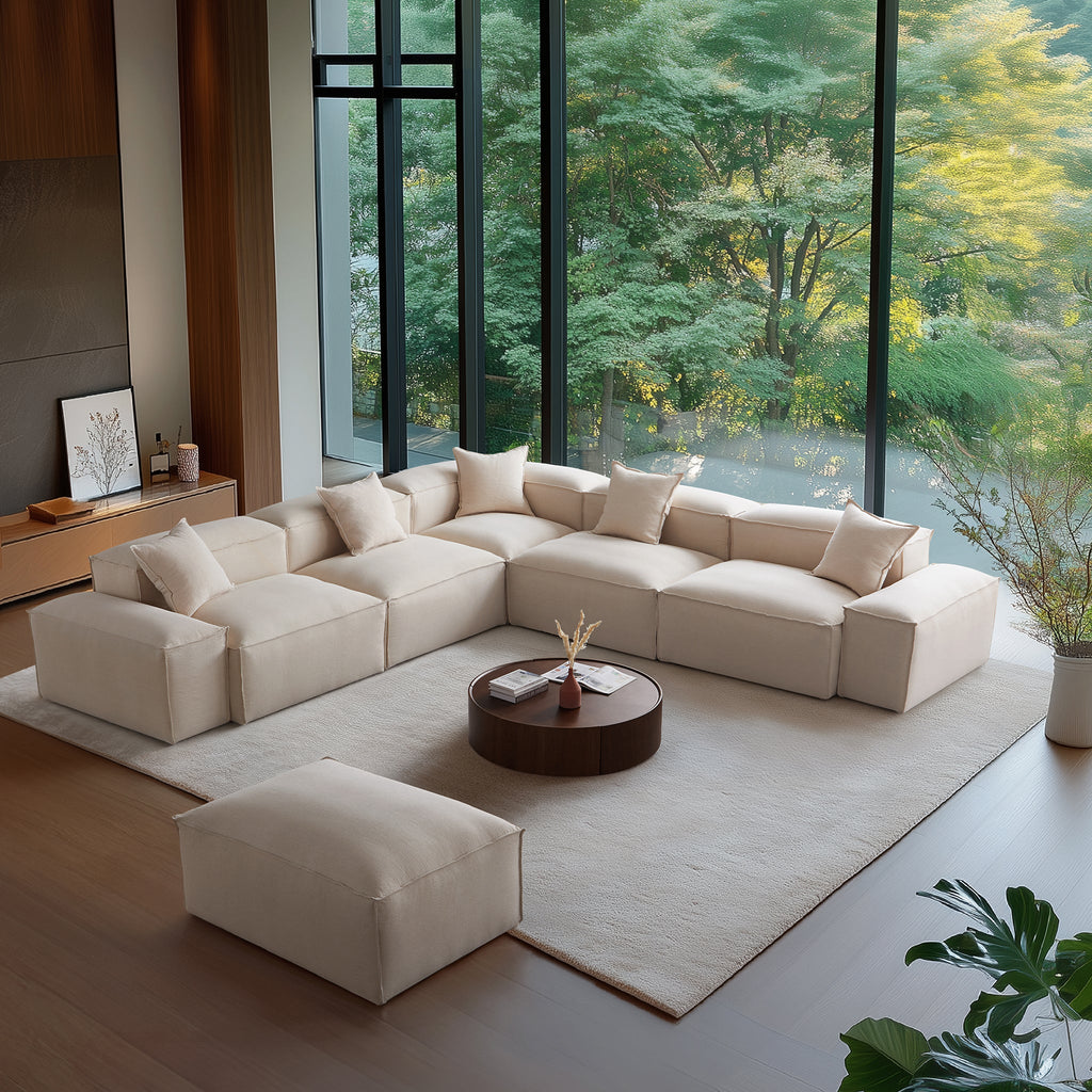 Canapé d'angle modulaire Freedom kaki