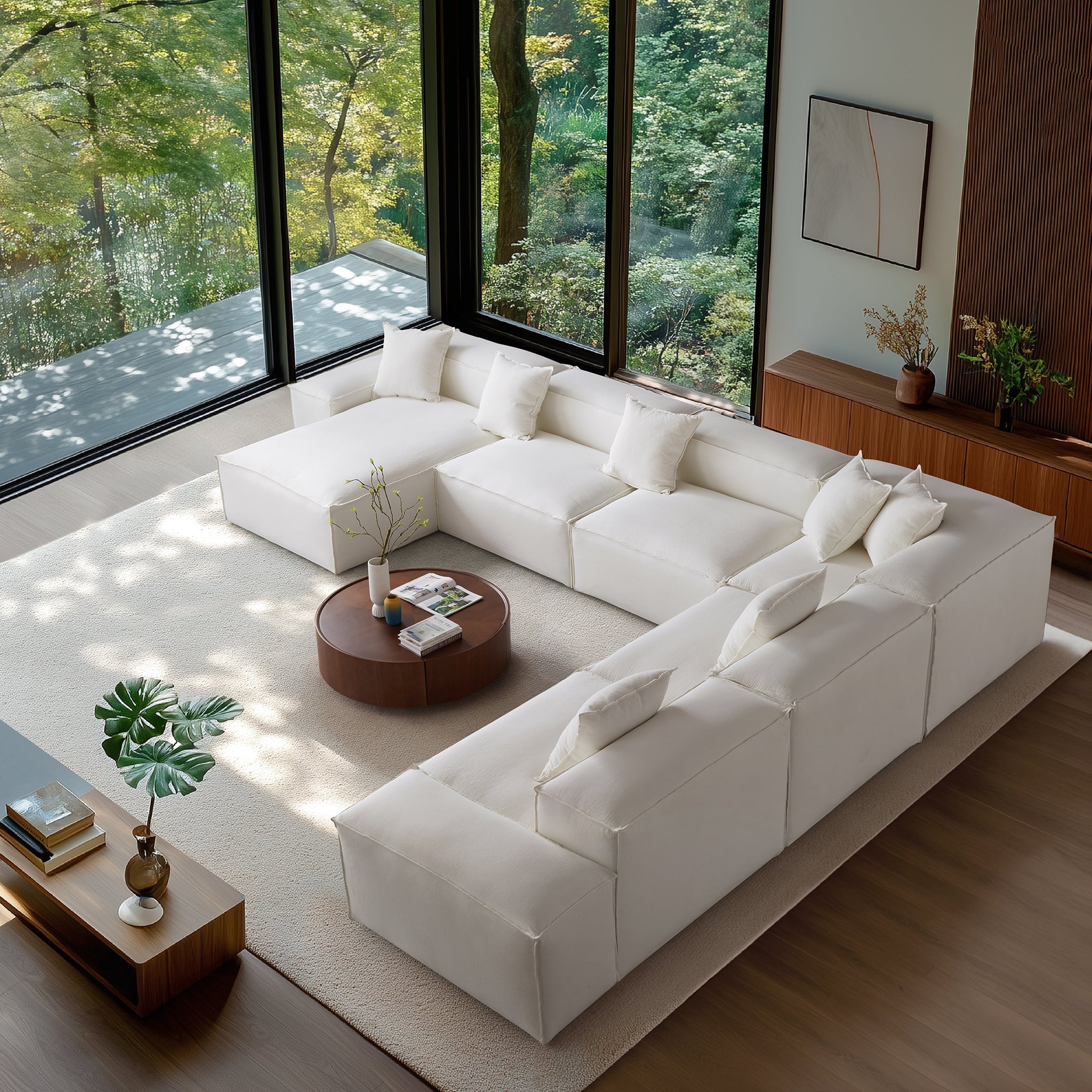 Canapé sectionnel Freedom Modular Kaki en U