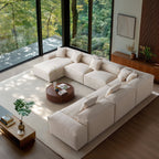 Canapé sectionnel blanc Freedom Modular en forme de U