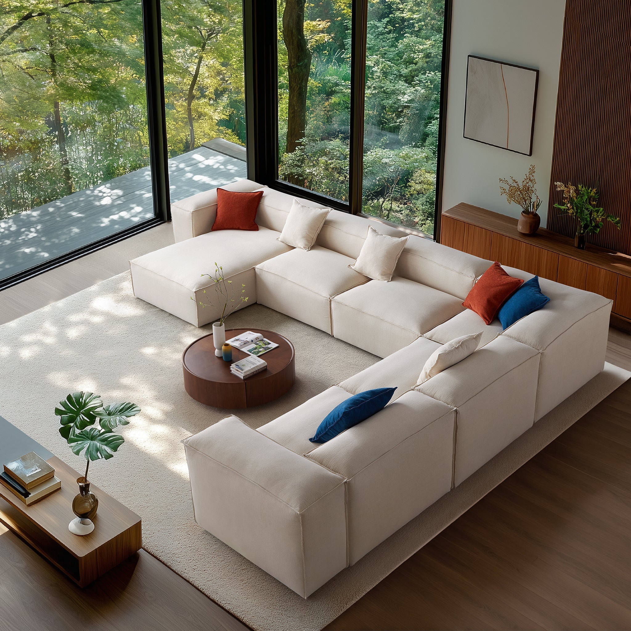 Canapé sectionnel Freedom Modular Kaki en U