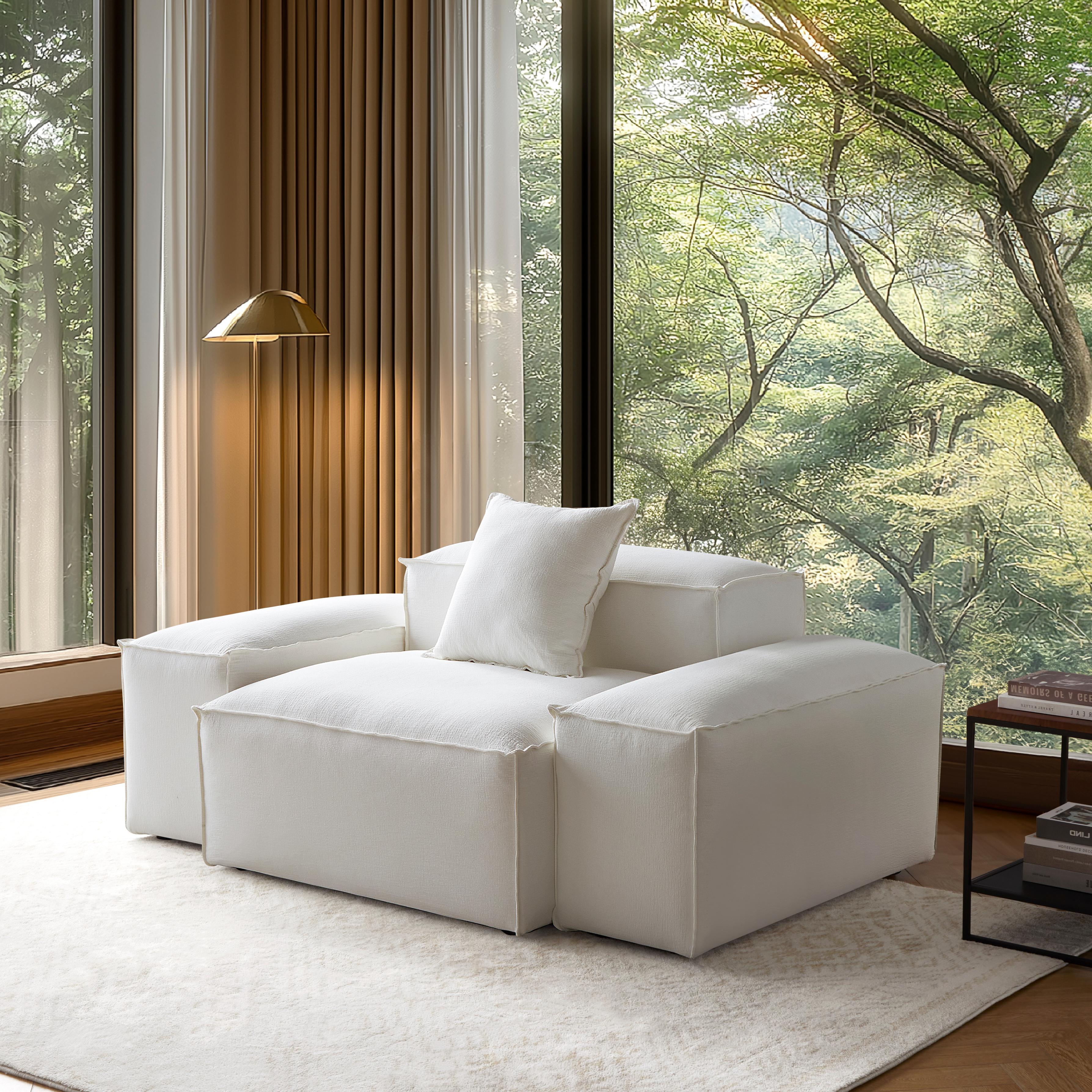 Fauteuil d'appoint modulaire blanc Freedom