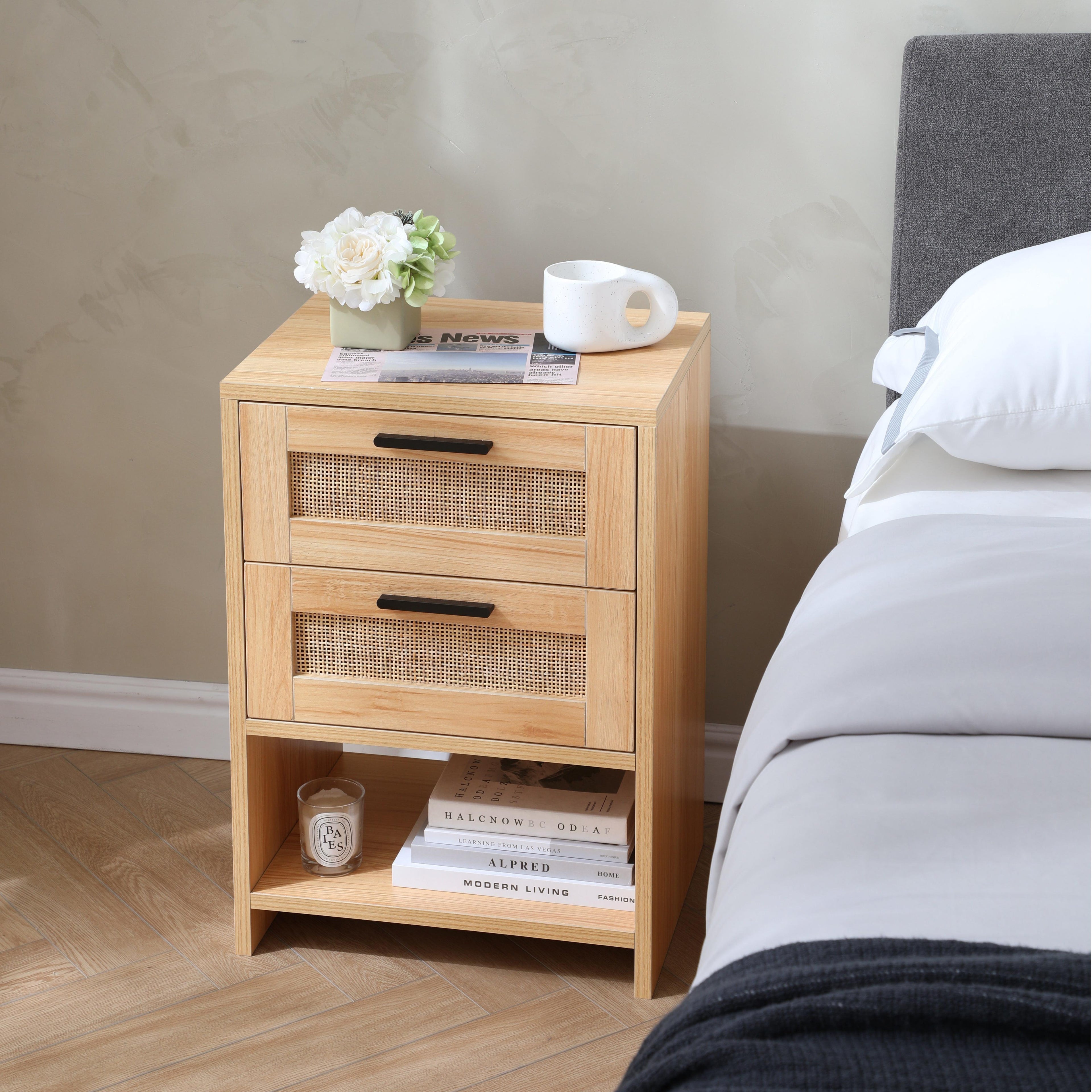 Table de chevet en bois de saule