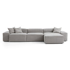 Canapé modulaire Freedom gris neuf avec pouf