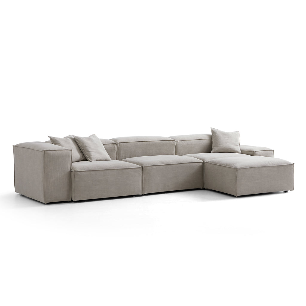 Canapé modulaire Freedom gris neuf avec pouf