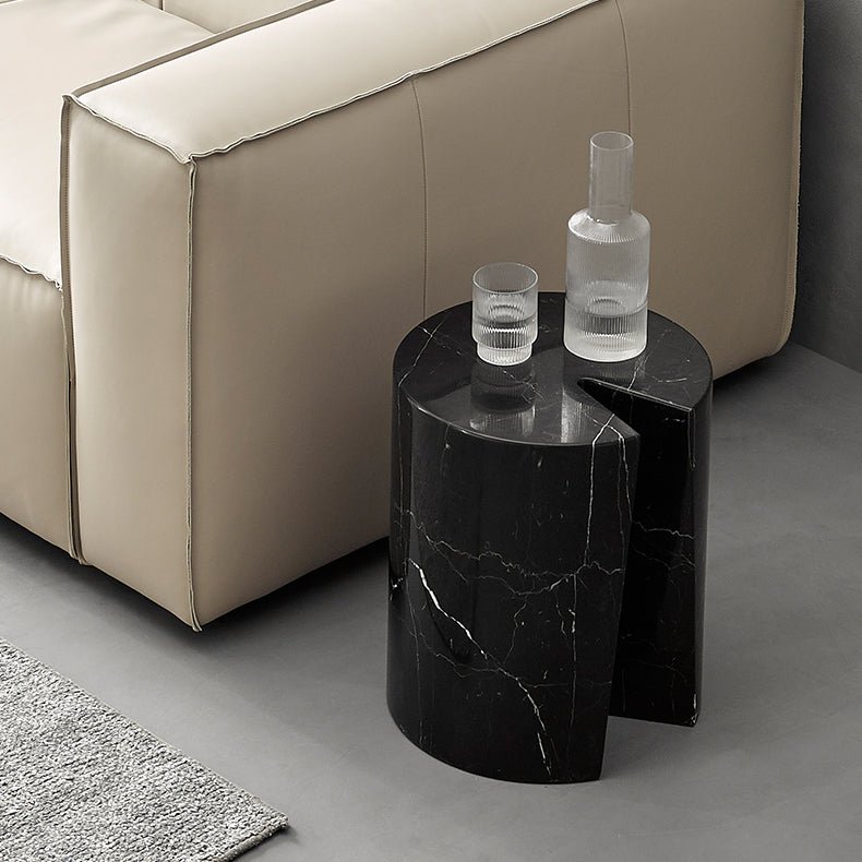 Table d'appoint ronde en marbre séraphique