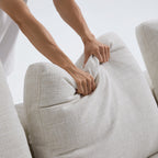 Canapé en tissu Serrat Beige Performance