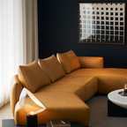 Canapé d'angle en cuir vintage Amber