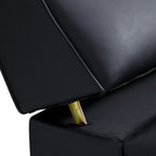 Canapé modulaire en cuir à dossier haut Domus